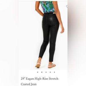 Lilly Pulitzer Faux black leather pants.